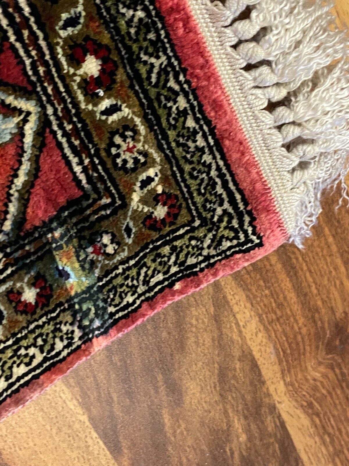 ALTER GHOM TEPPICH AUS SEIDE HANDGEKNÜPFT SEIDENTEPPICH 87x57cm – Bild 7