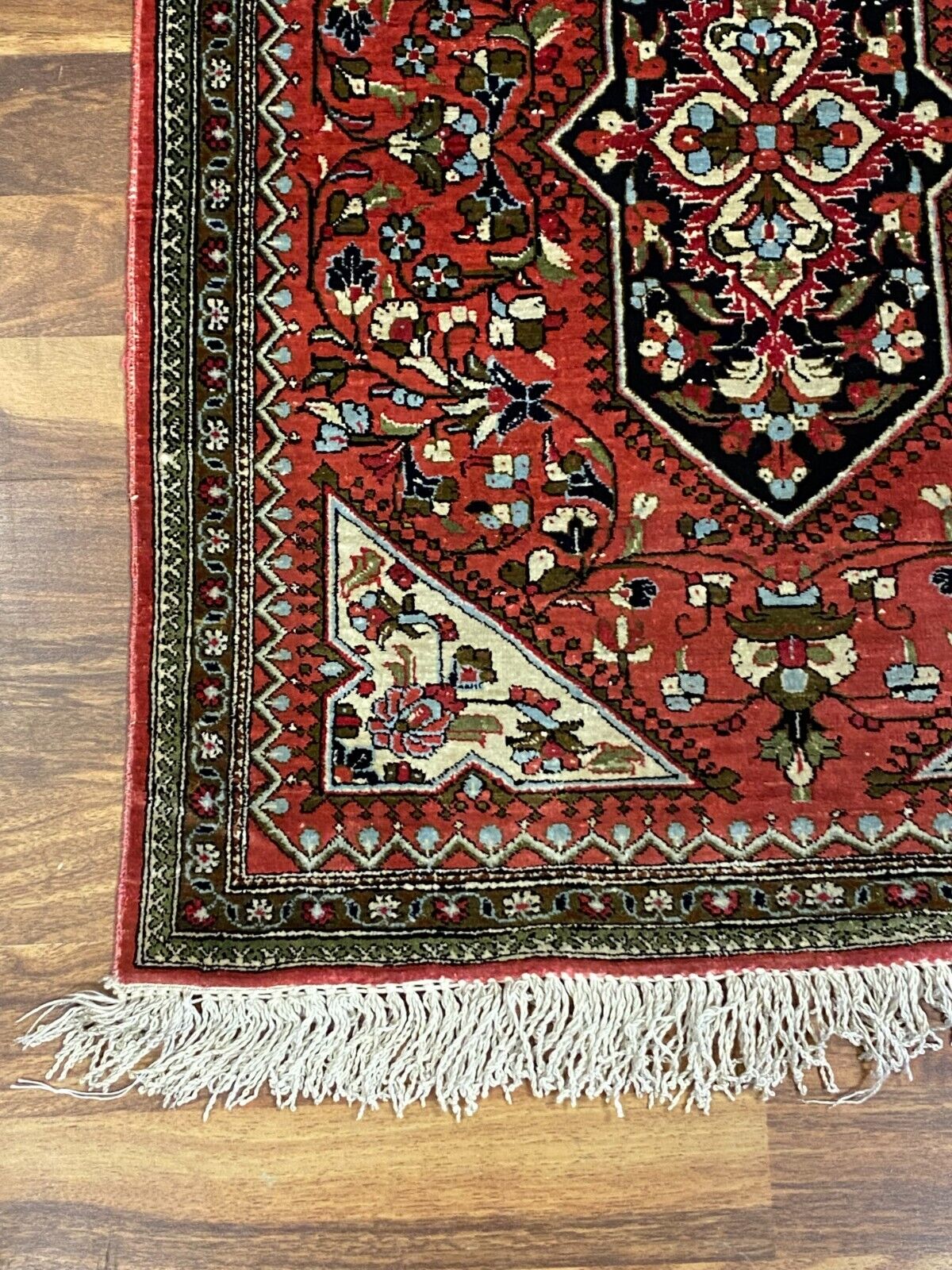 ALTER GHOM TEPPICH AUS SEIDE HANDGEKNÜPFT SEIDENTEPPICH 87x57cm – Bild 8