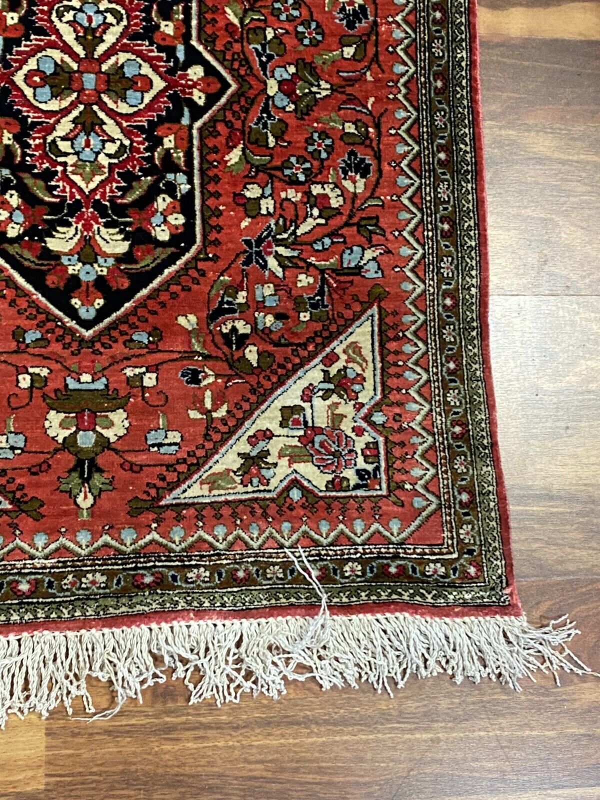 ALTER GHOM TEPPICH AUS SEIDE HANDGEKNÜPFT SEIDENTEPPICH 87x57cm – Bild 9