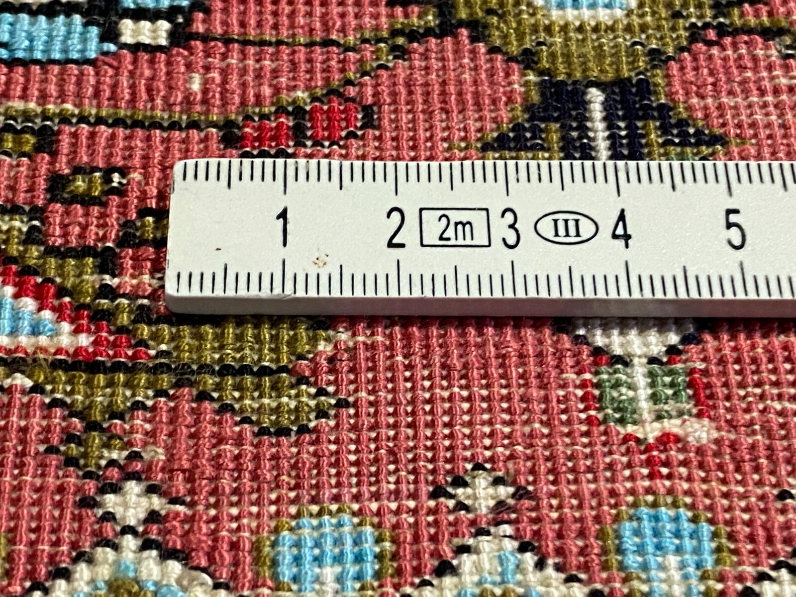 ALTER GHOM TEPPICH AUS SEIDE HANDGEKNÜPFT SEIDENTEPPICH 87x57cm – Bild 10