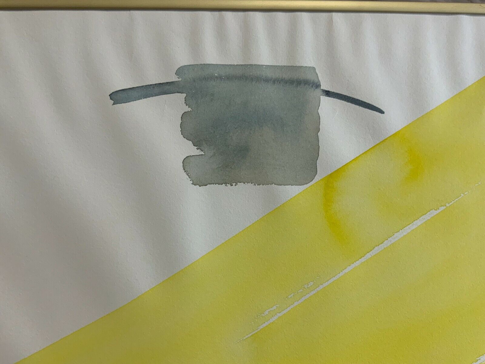 AQUARELL ABSTRAKTE KOMPOSITION GEMÄLDE GROSSFORMAT 71x101cm VON ANATOLI KMARA – Bild 5