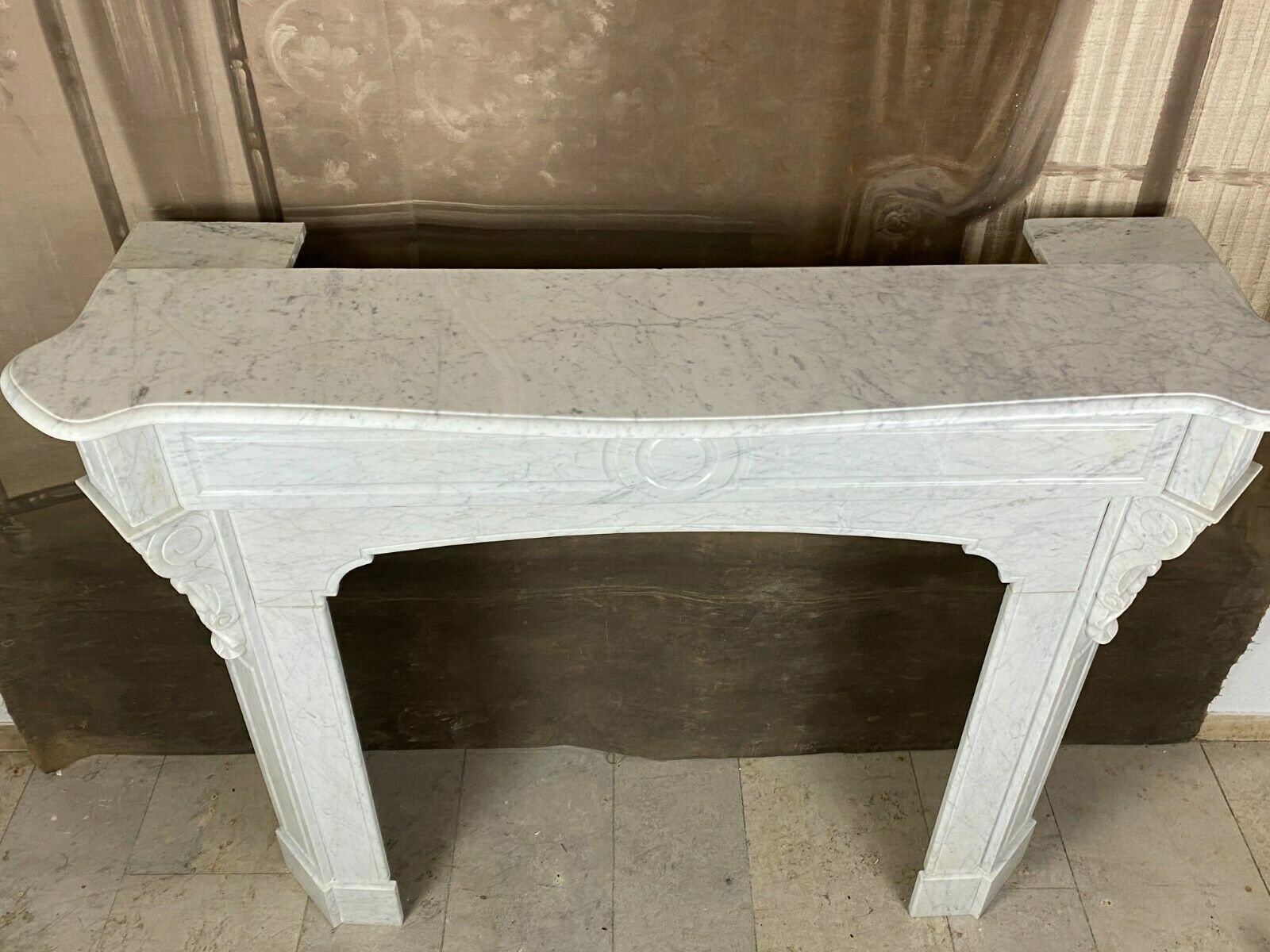ANTIKER MARMOR KAMIN UM 1890 HISTORISMUS JUGENDSTIL KAMINUMRANDUNG ANTIK – Bild 5