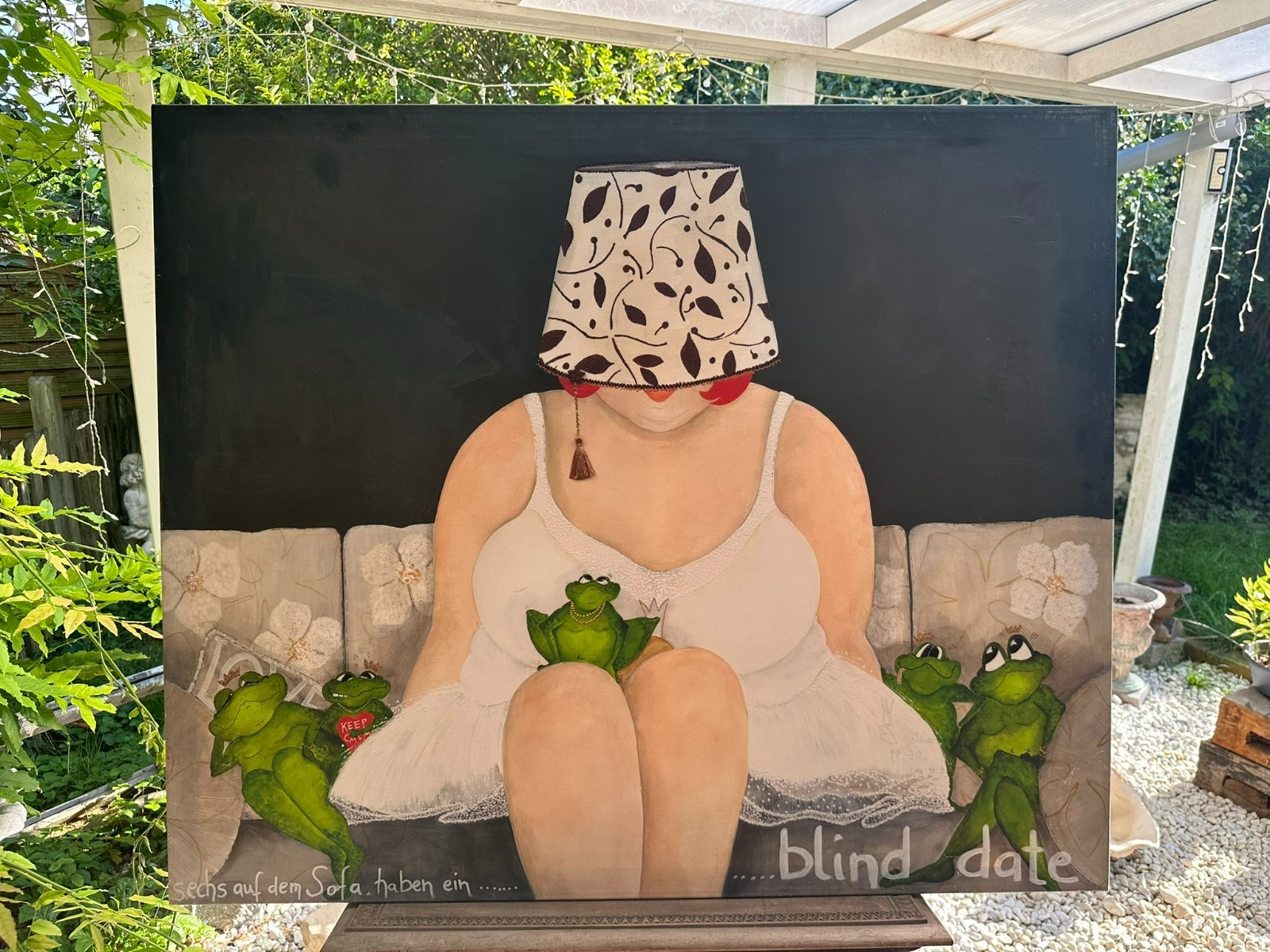 GROSSES ÖLGEMÄLDE 120x100cm GABRIELE MEYER BLIND DATE – Bild 3