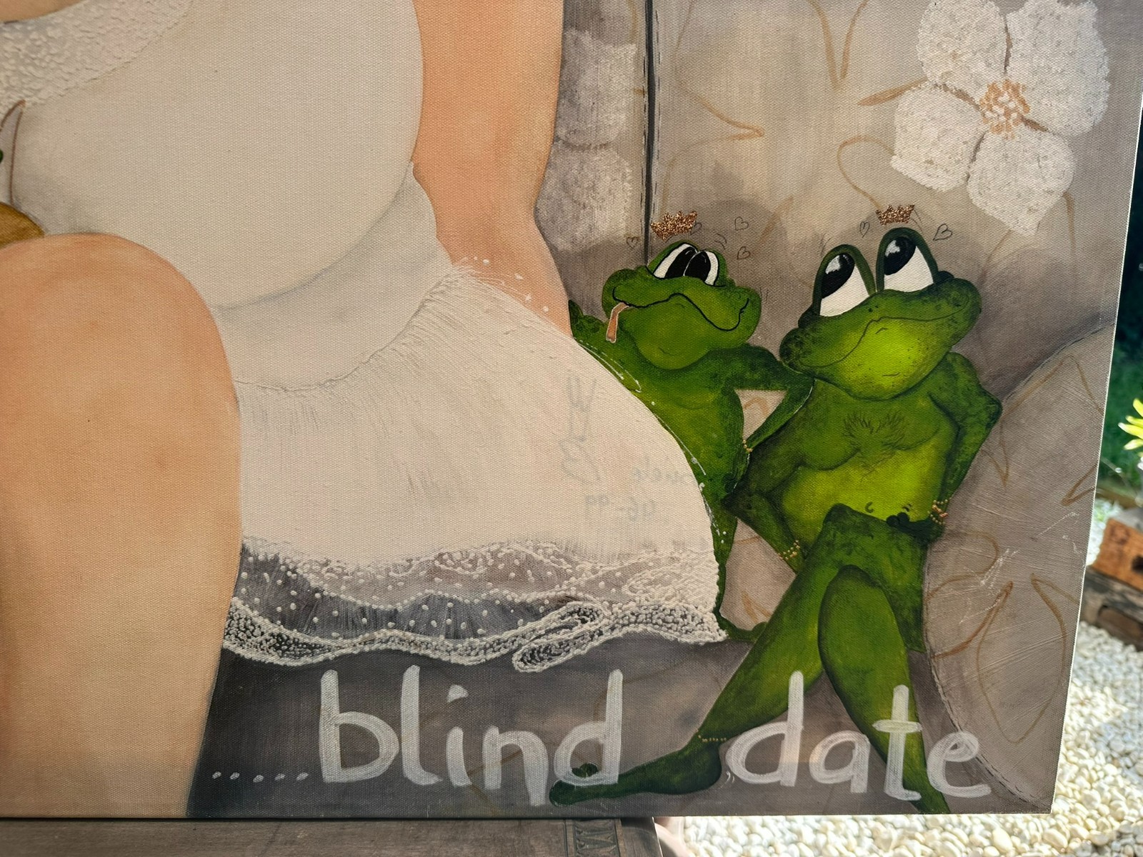 GROSSES ÖLGEMÄLDE 120x100cm GABRIELE MEYER BLIND DATE – Bild 7
