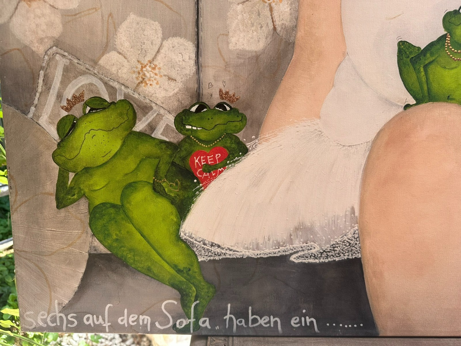 GROSSES ÖLGEMÄLDE 120x100cm GABRIELE MEYER BLIND DATE – Bild 8