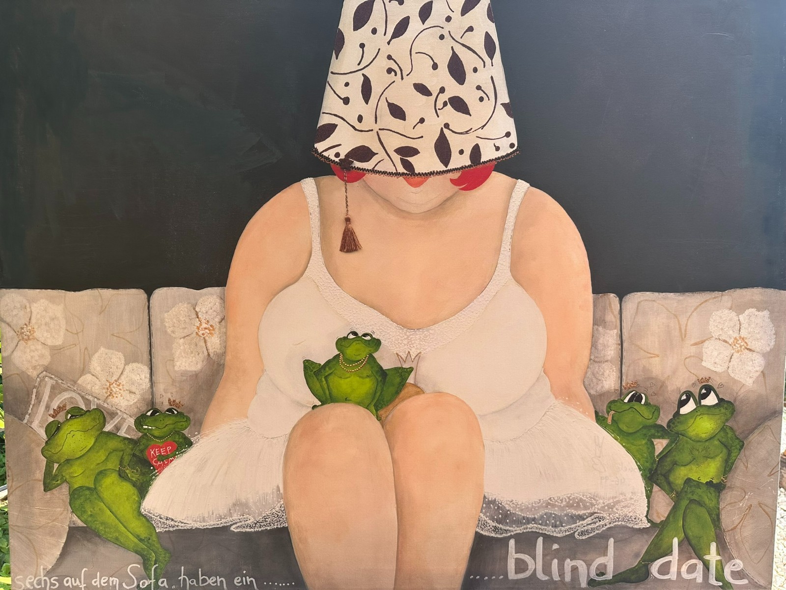 GROSSES ÖLGEMÄLDE 120x100cm GABRIELE MEYER BLIND DATE