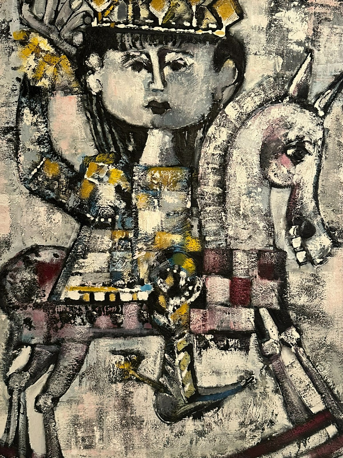 XAM Pedro QUETGLAS FERRER (1915-2001) ÖLGEMÄLDE NINO CON CABALLO BALANCIN