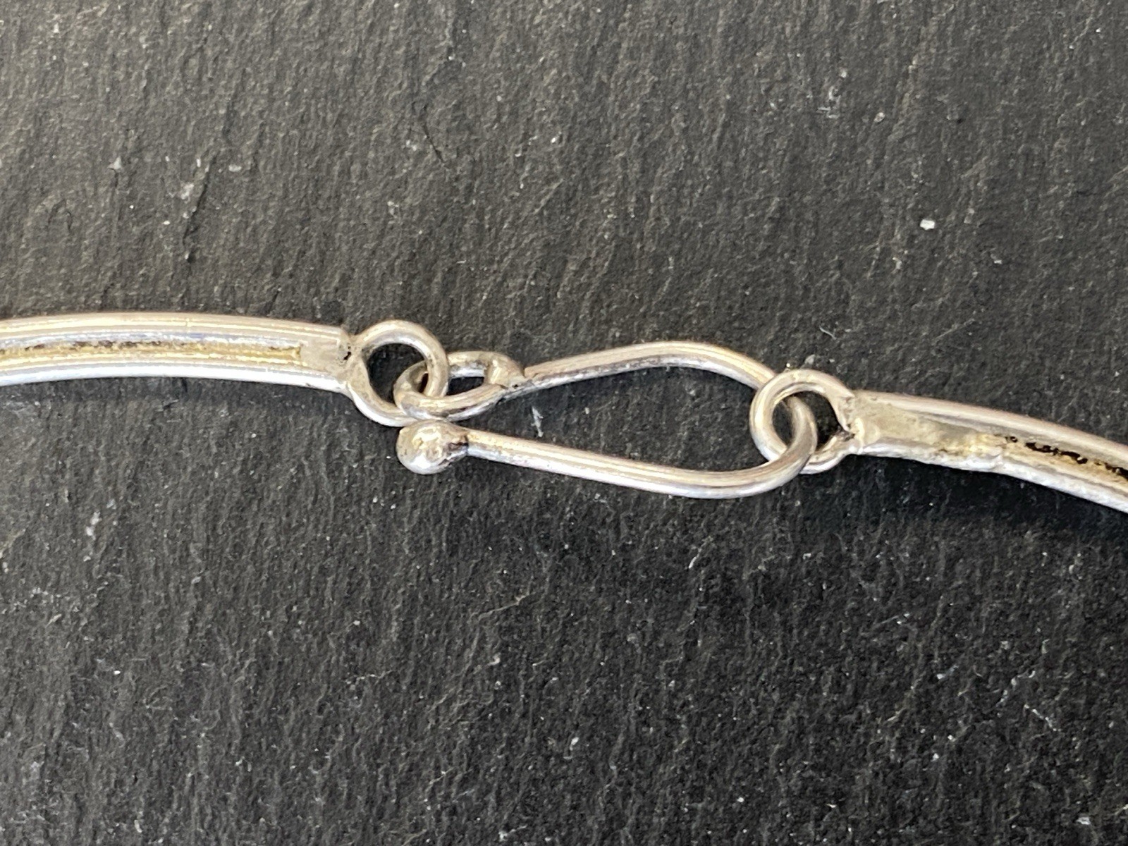 AUSGEFALLENE KETTE AUS 925 STERLING SILBER MIT HÄMATIT CABOCHON – Bild 12