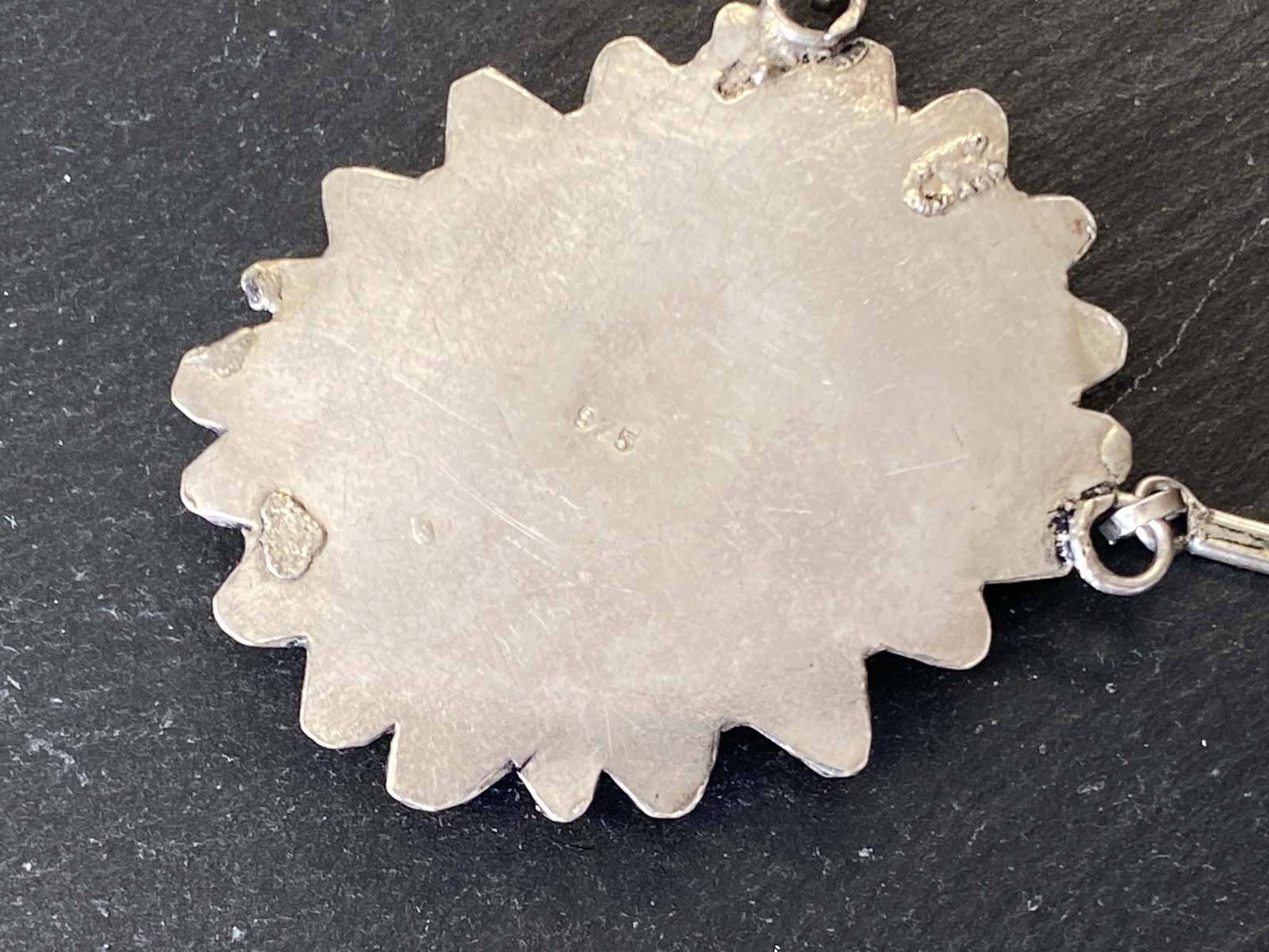 AUSGEFALLENE KETTE AUS 925 STERLING SILBER MIT HÄMATIT CABOCHON – Bild 16
