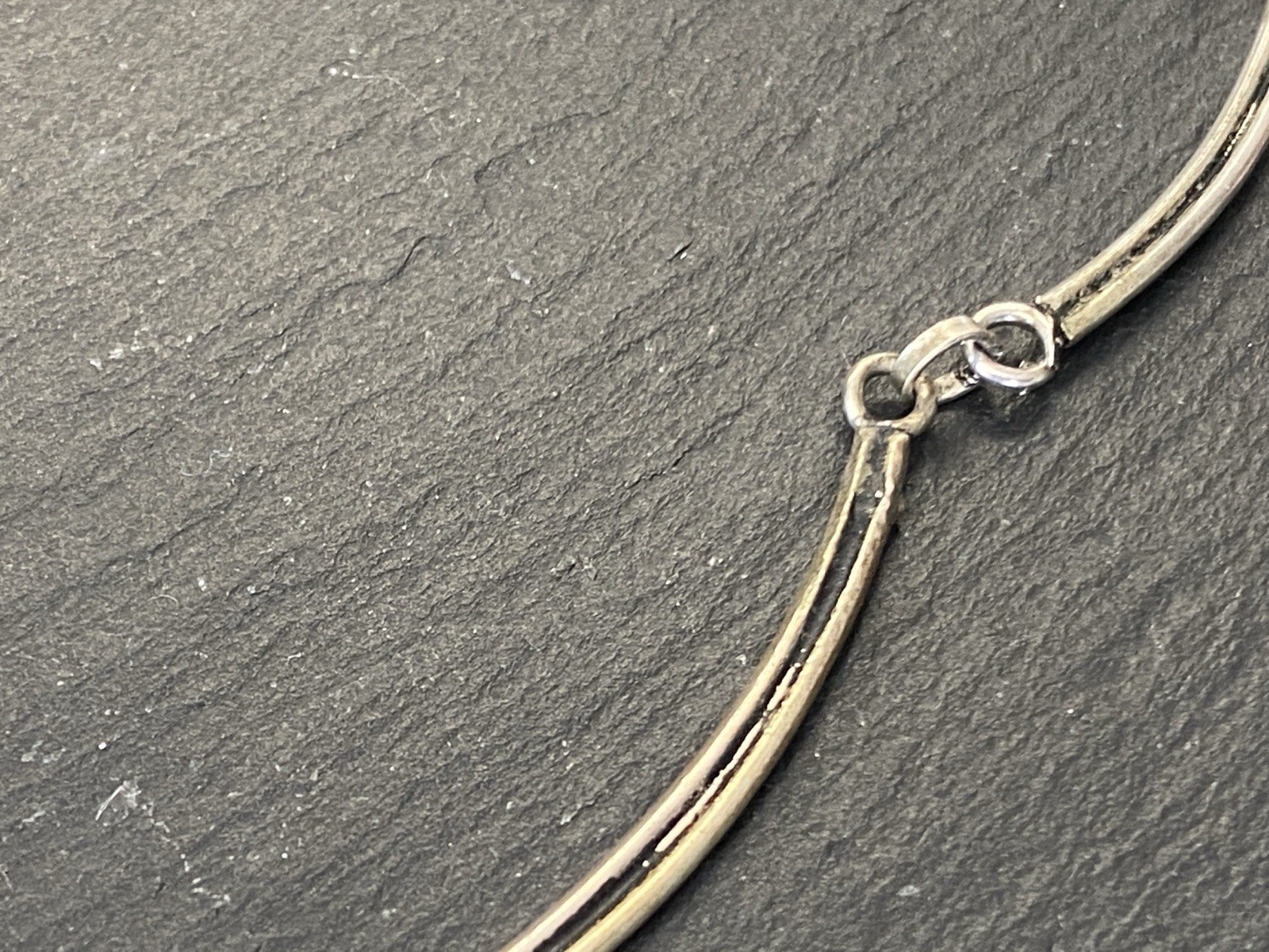 AUSGEFALLENE KETTE AUS 925 STERLING SILBER MIT HÄMATIT CABOCHON – Bild 7