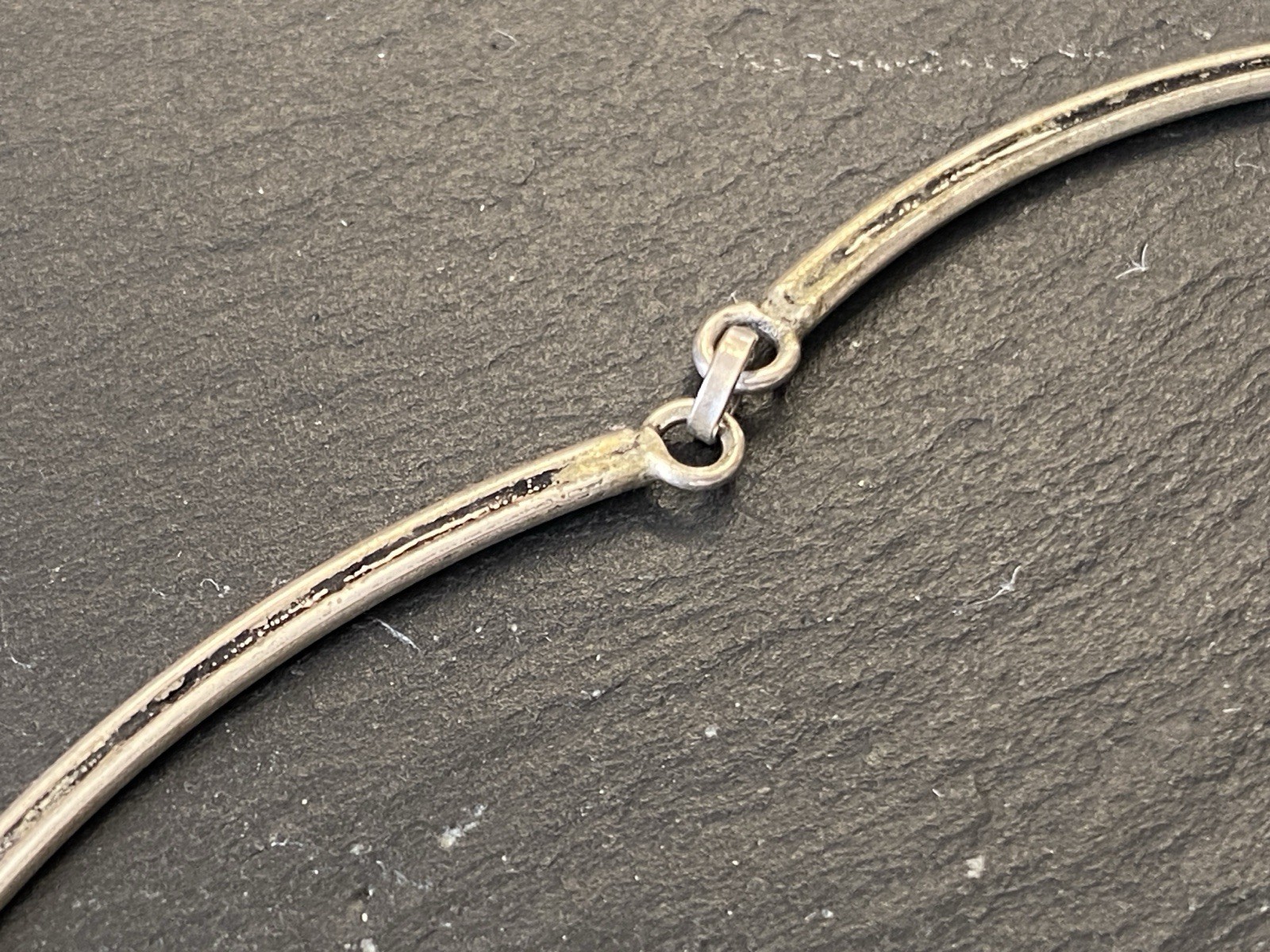AUSGEFALLENE KETTE AUS 925 STERLING SILBER MIT HÄMATIT CABOCHON – Bild 9