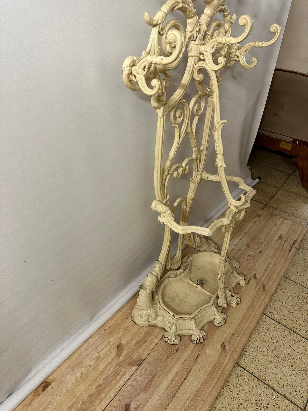 ANTIKE JUGENDSTIL GARDEROBE AUS METALL UM 1910 195cm – Bild 11