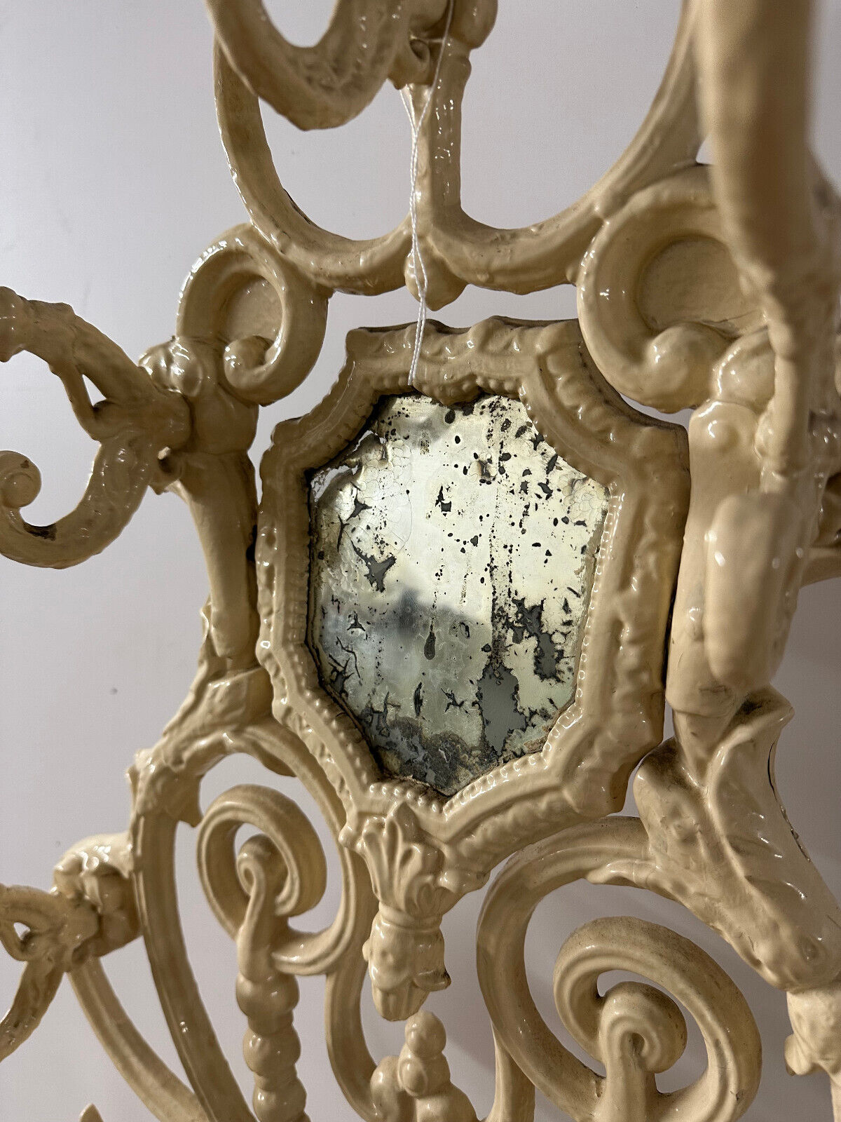 ANTIKE JUGENDSTIL GARDEROBE AUS METALL UM 1910 195cm – Bild 13