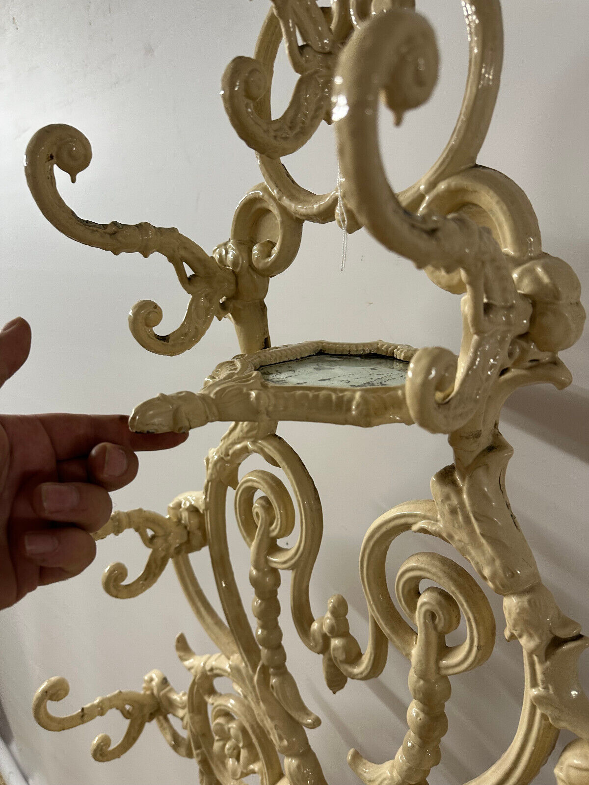 ANTIKE JUGENDSTIL GARDEROBE AUS METALL UM 1910 195cm – Bild 14