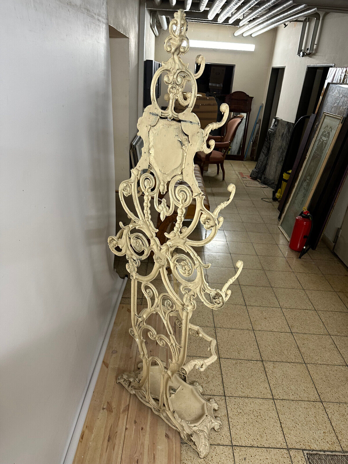 ANTIKE JUGENDSTIL GARDEROBE AUS METALL UM 1910 195cm – Bild 16