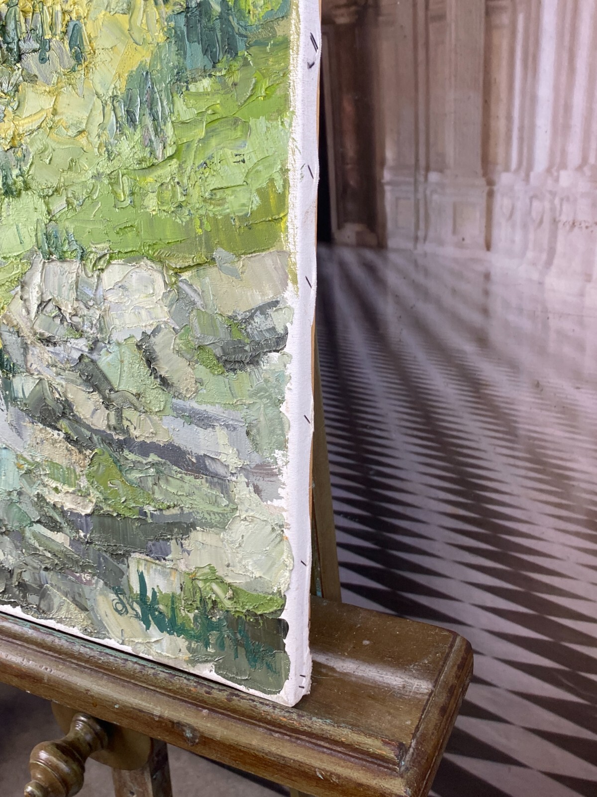 ÖLGEMÄLDE PASTÖS WEITE LANDSCHAFT GEMÄLDE VON HELMUT SIESSER (1926-1995) – Bild 12
