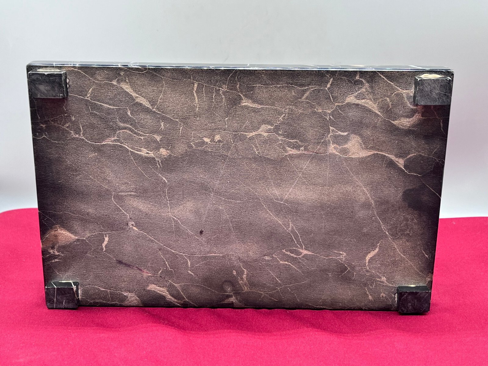 ANTIKE ART DECO SCHREIBTISCH GARNITUR AUS PORTORO MARMOR UM 1920 – Bild 20