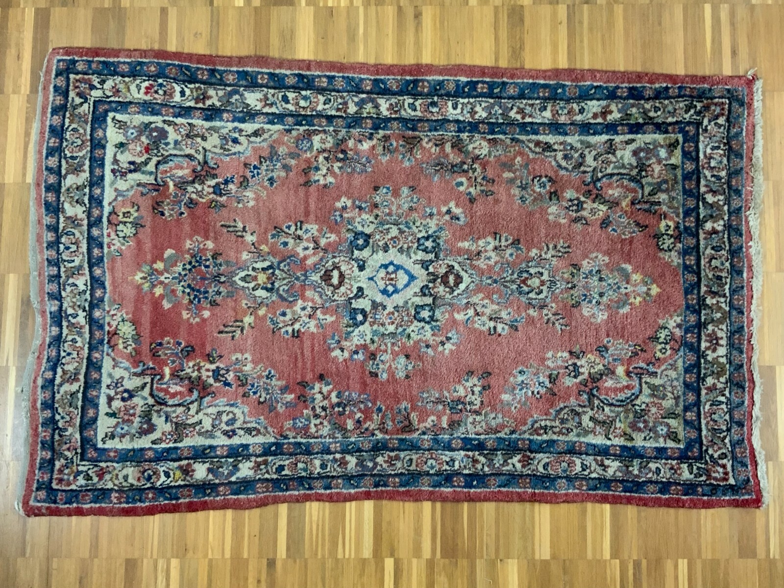ORIENTTEPPICH HANDGEKNÜPFT TEPPICH AUS WOLLE 164x97cm FLORALES MUSTER