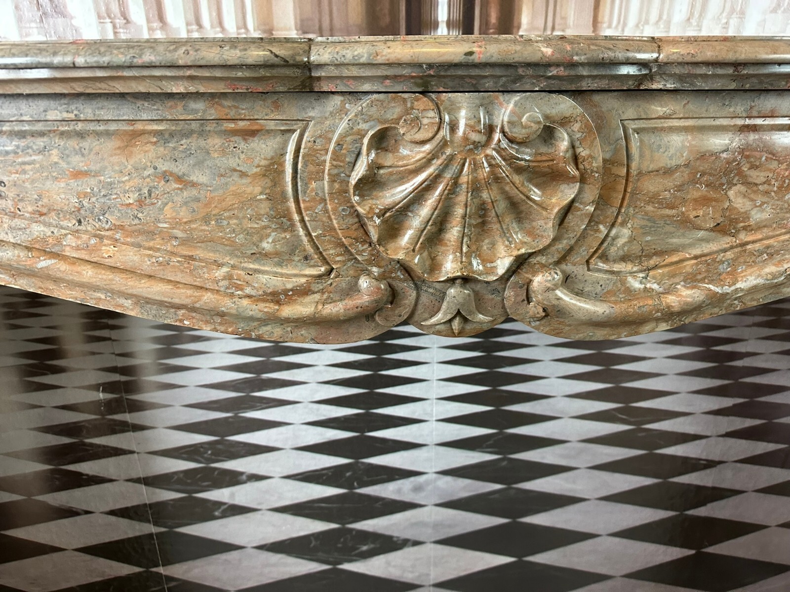 ANTIKE KAMINUMRANDUNG MARMOR KAMIN UMRANDUNG UM 1880 LOUIS XV KAMINVERKLEIDUNG – Bild 6
