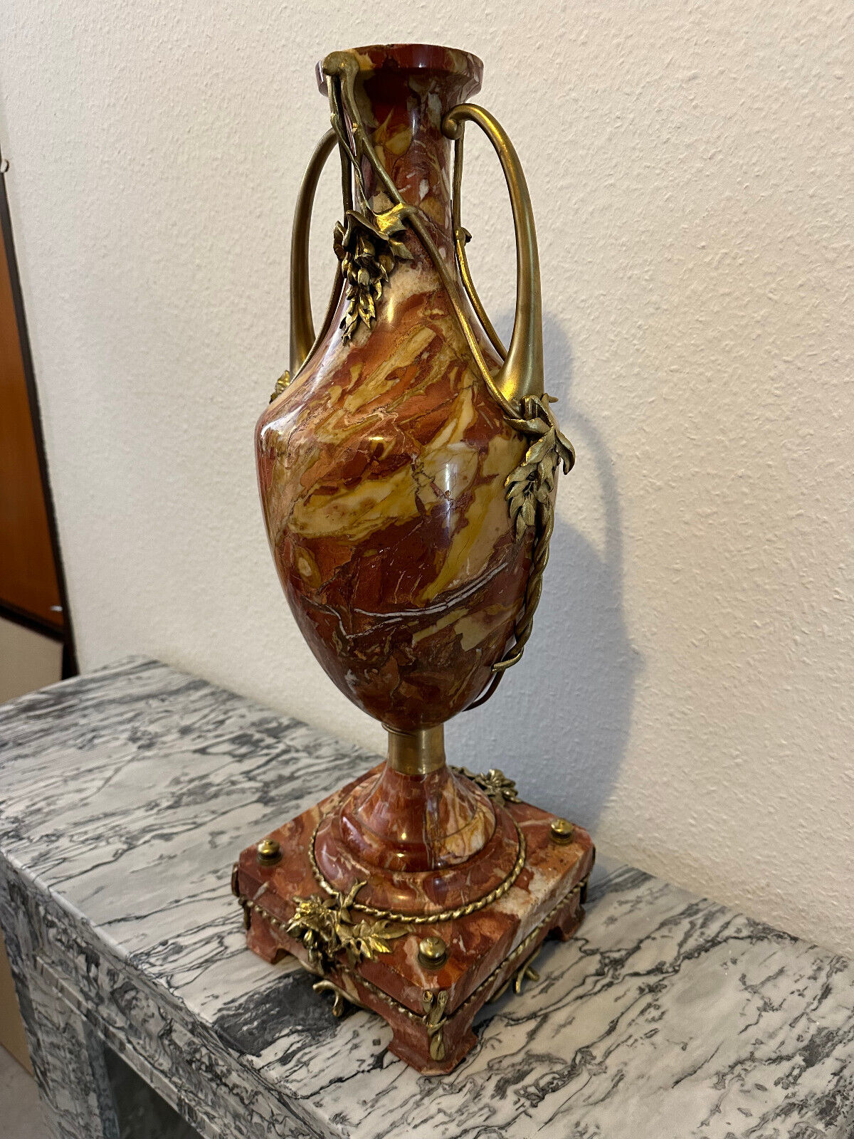 ANTIKER BEISTELLER UM 1900 CASSOLETTE BRONZE BESCHLAG UM 1900 JUGENDSTIL – Bild 4