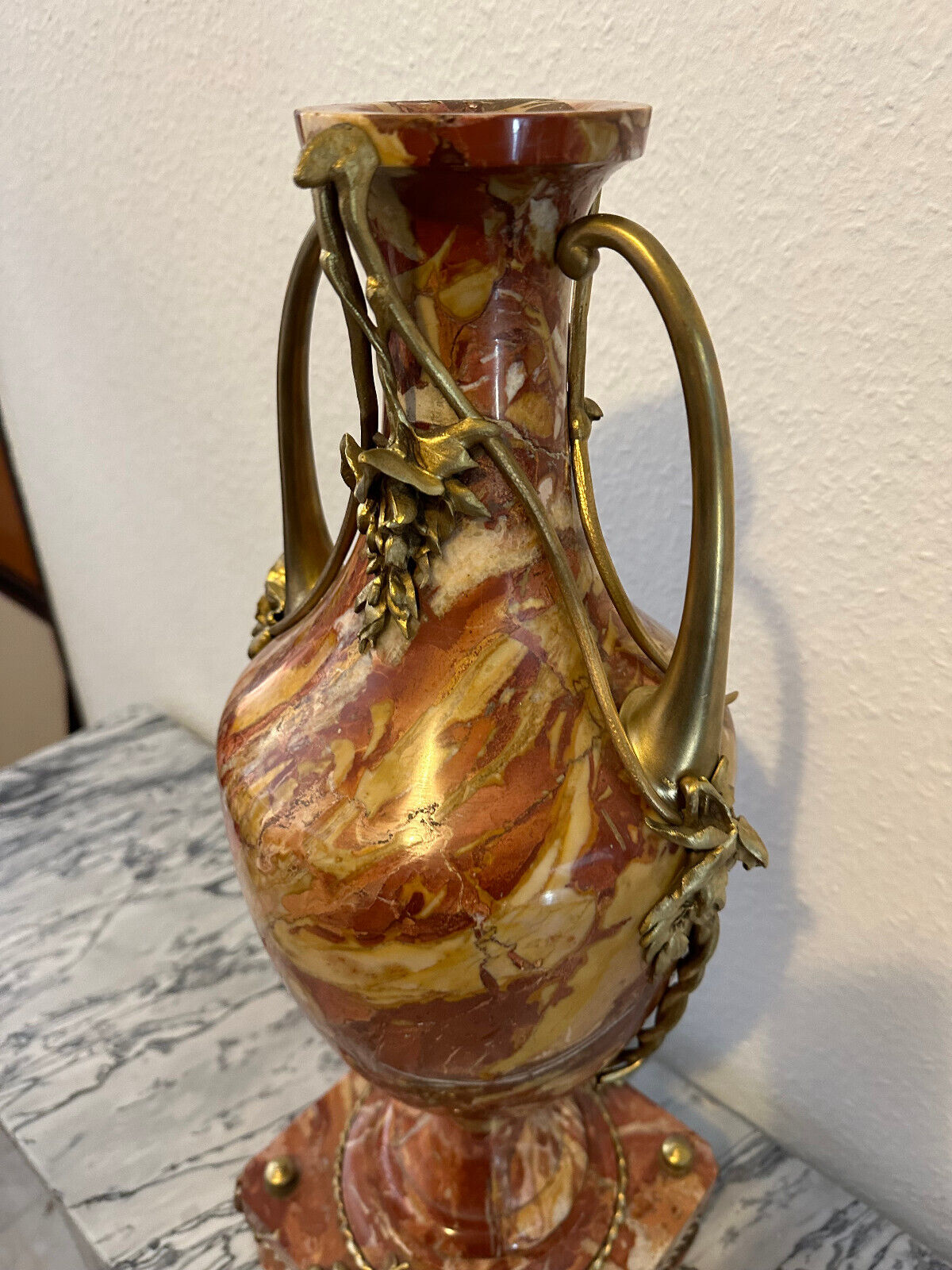 ANTIKER BEISTELLER UM 1900 CASSOLETTE BRONZE BESCHLAG UM 1900 JUGENDSTIL – Bild 5