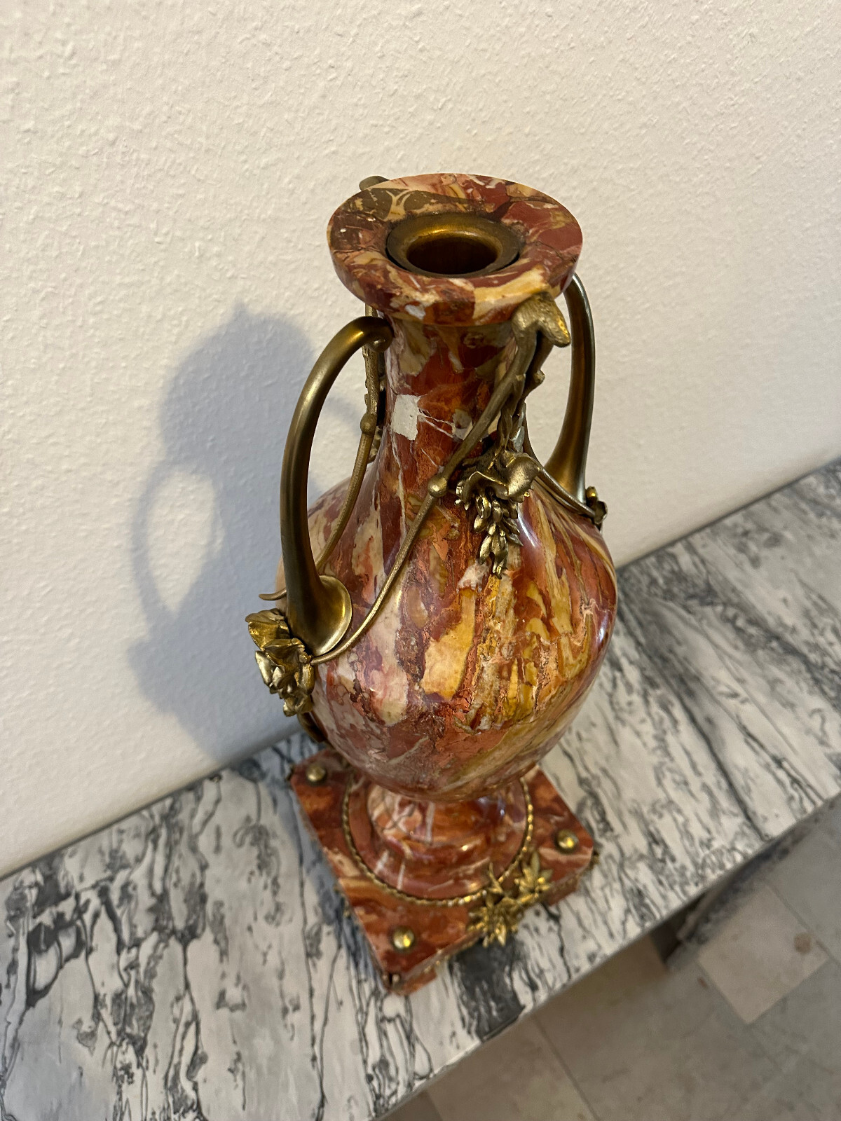 ANTIKER BEISTELLER UM 1900 CASSOLETTE BRONZE BESCHLAG UM 1900 JUGENDSTIL – Bild 7