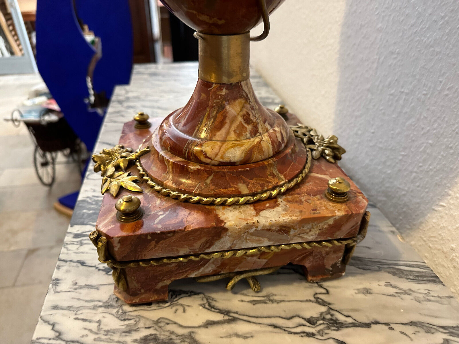 ANTIKER BEISTELLER UM 1900 CASSOLETTE BRONZE BESCHLAG UM 1900 JUGENDSTIL – Bild 10