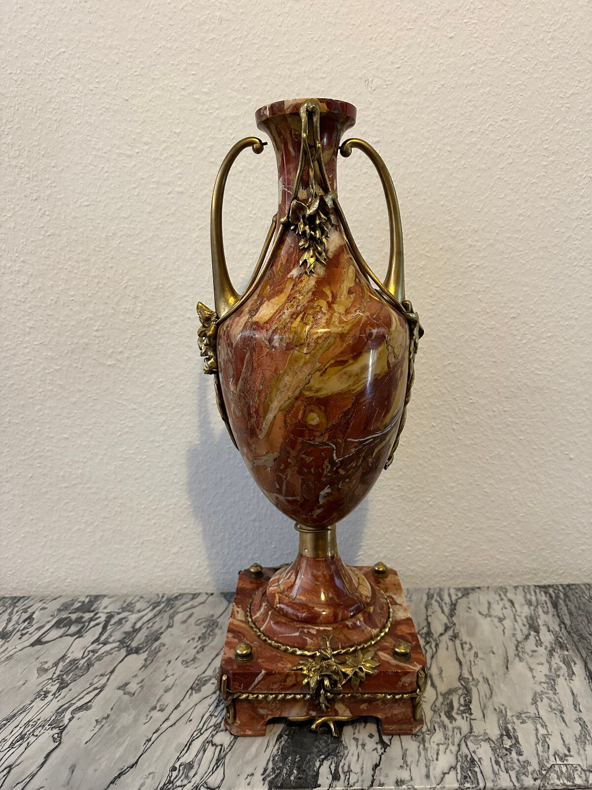 ANTIKER BEISTELLER UM 1900 CASSOLETTE BRONZE BESCHLAG UM 1900 JUGENDSTIL