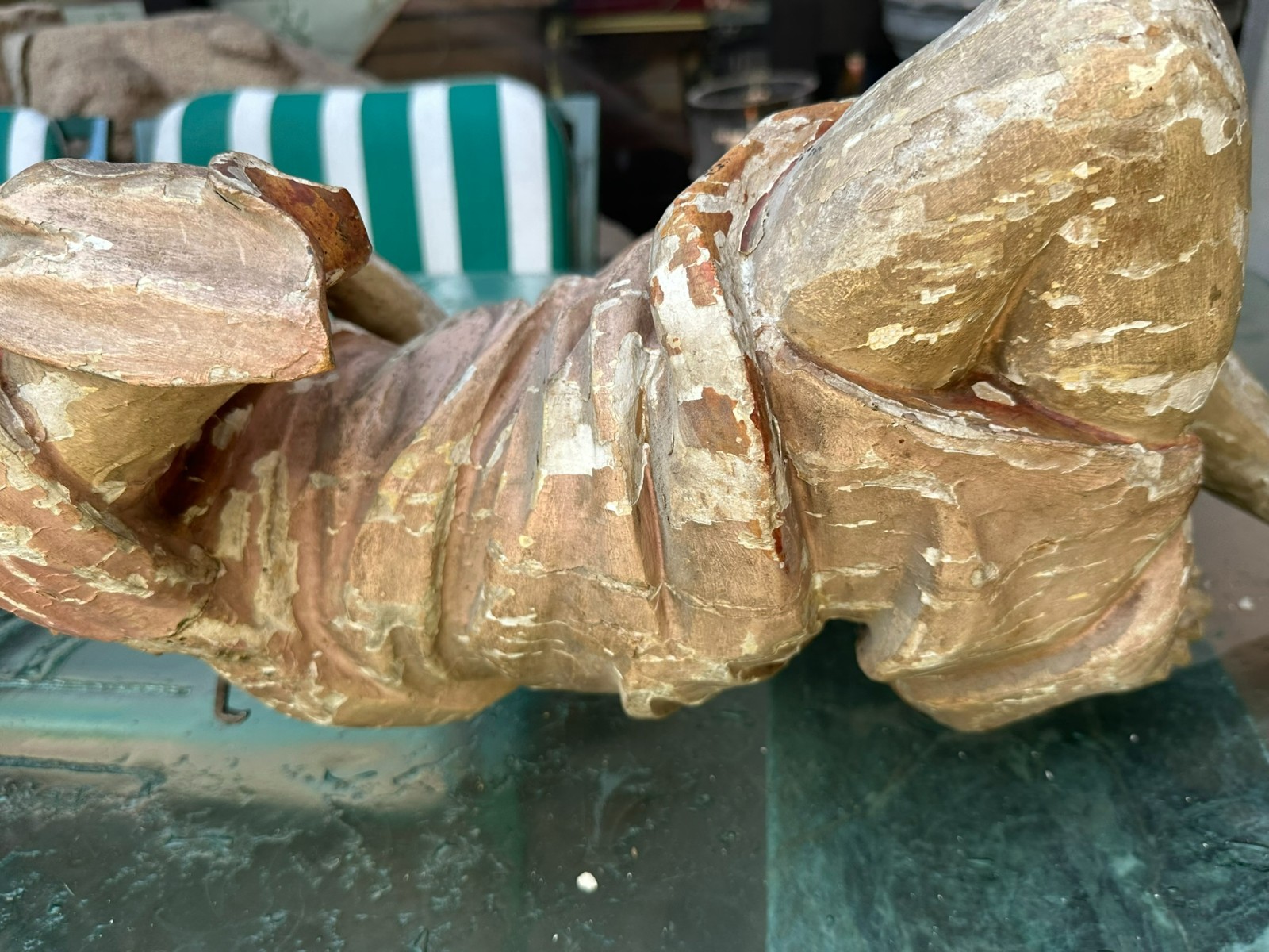 ANTIKE HEILIGENFIGUR BAROCK ENGEL 18 TES JHDT ADORIERENDER ENGEL – Bild 17