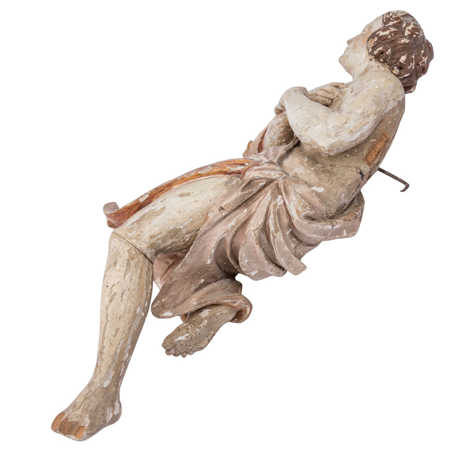 ANTIKE HEILIGENFIGUR BAROCK ENGEL 18 TES JHDT ADORIERENDER ENGEL – Bild 7