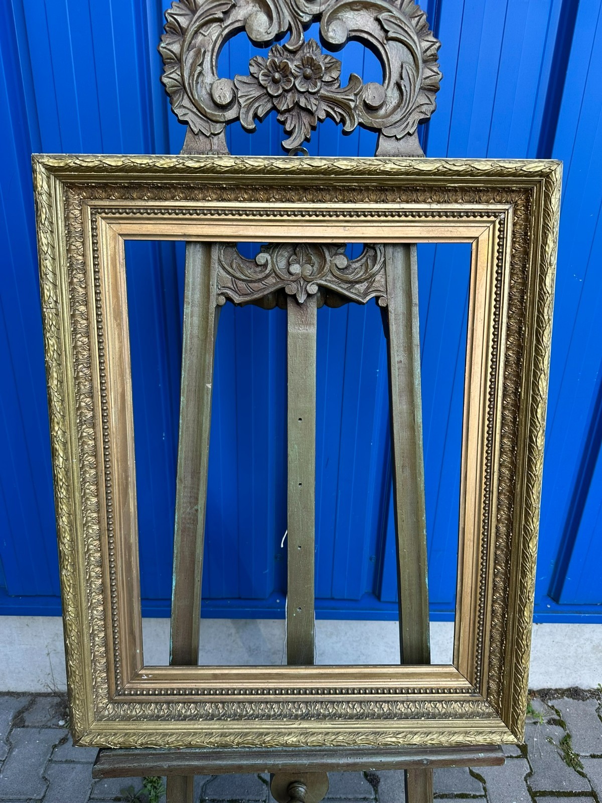 GROSSER VINTAGE BILDERRAHMEN RAHMEN 66x81x7cm FALZ 49,2x64,3cm