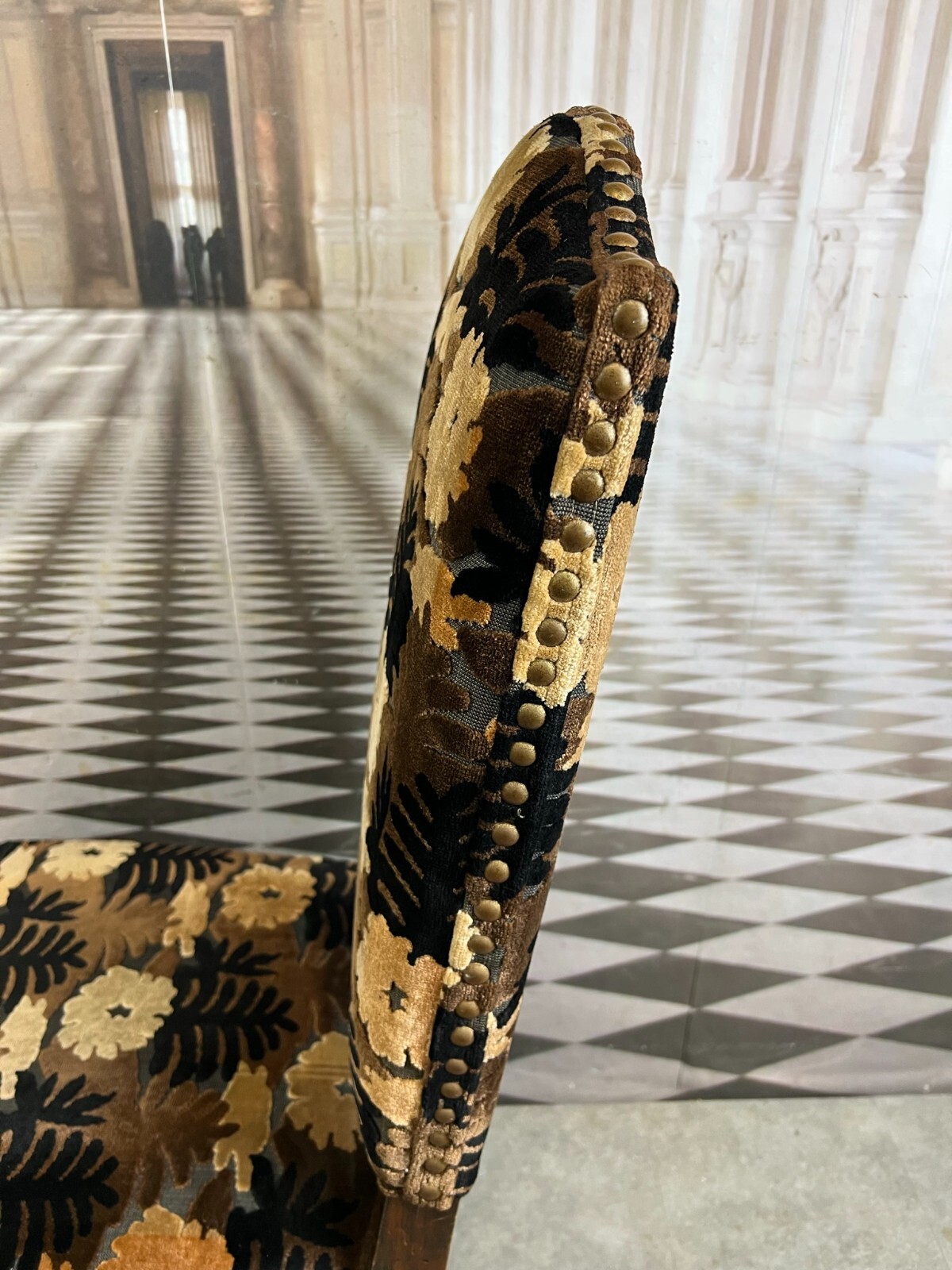 ANTIKER STUHL 19 TES JHDT HOLZ GESTELL UND HOHE RÜCKENLEHNE – Bild 12