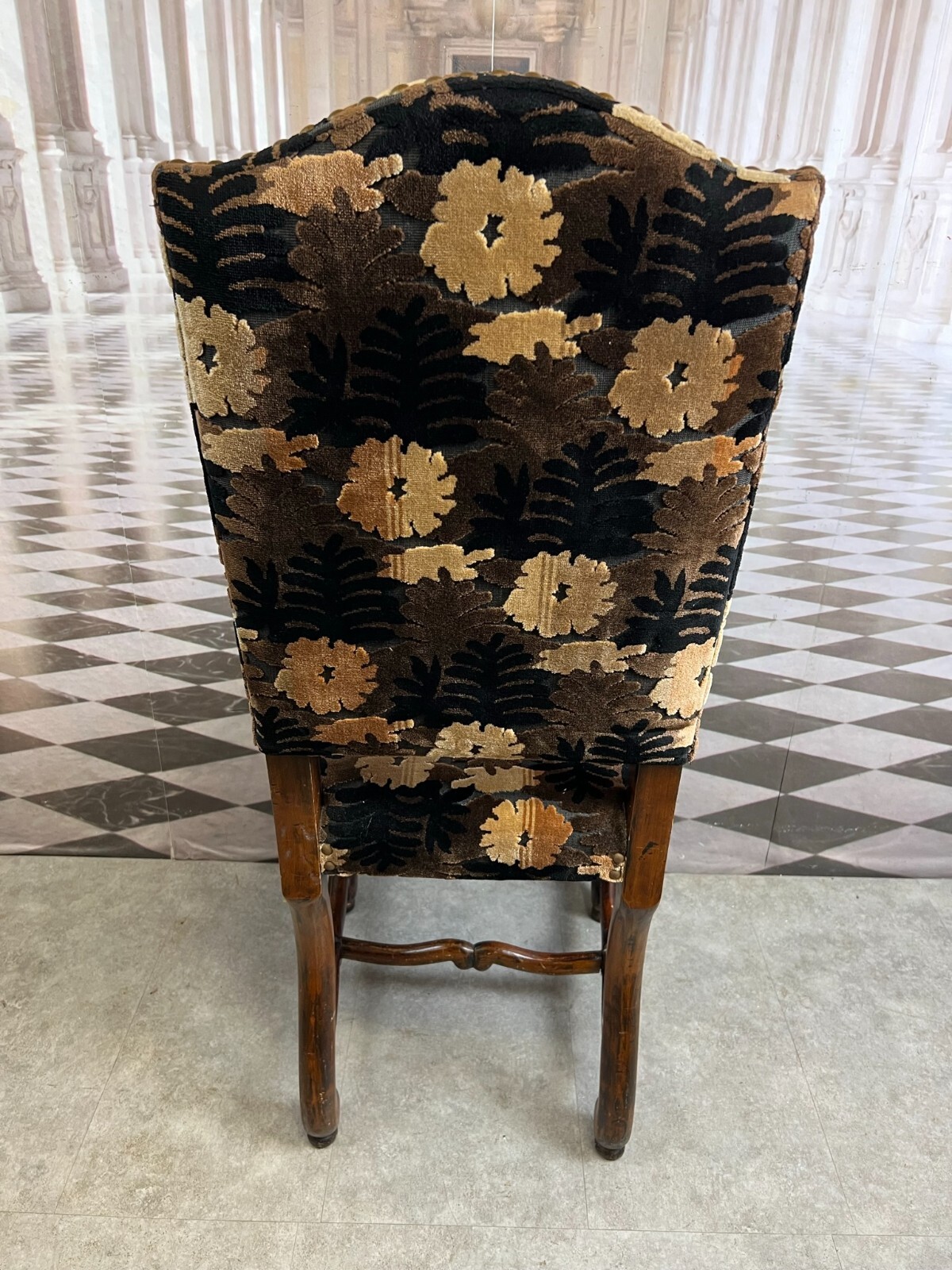 ANTIKER STUHL 19 TES JHDT HOLZ GESTELL UND HOHE RÜCKENLEHNE – Bild 16