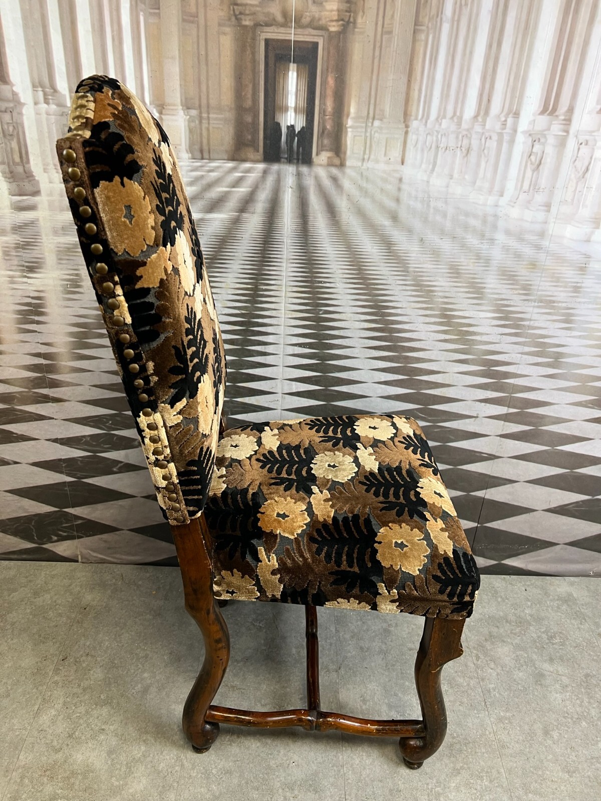 ANTIKER STUHL 19 TES JHDT HOLZ GESTELL UND HOHE RÜCKENLEHNE – Bild 8