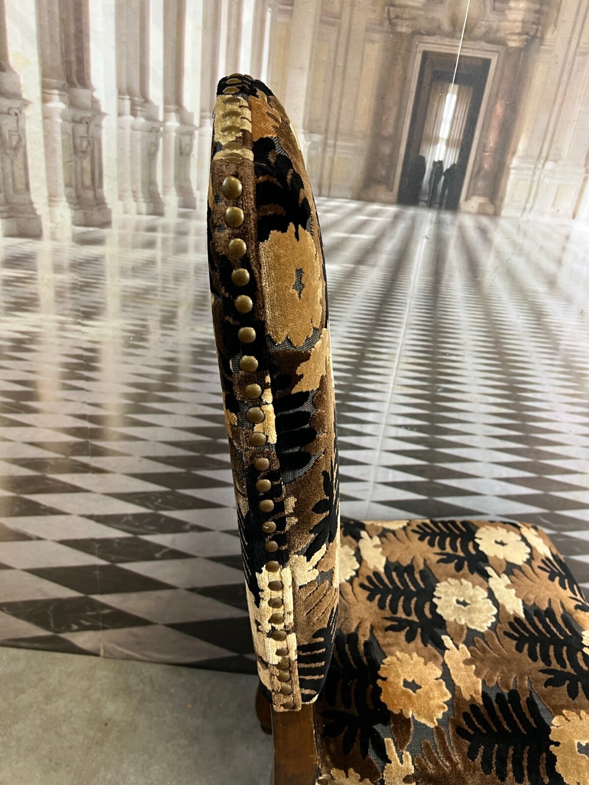 ANTIKER STUHL 19 TES JHDT HOLZ GESTELL UND HOHE RÜCKENLEHNE – Bild 9