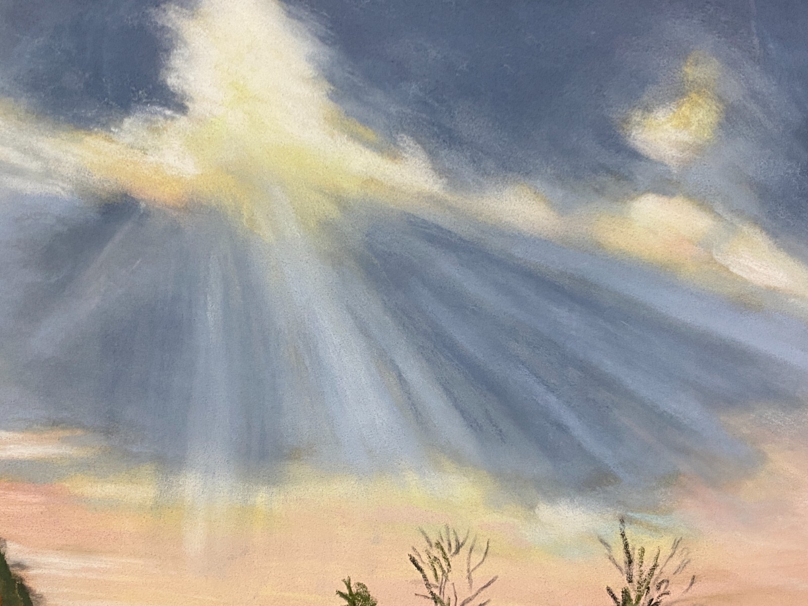 GROSSE GOUACHE AQUARELL LANDSCHAFT IN SONNENLICHT VON KAREL FEUERSTEIN – Bild 6