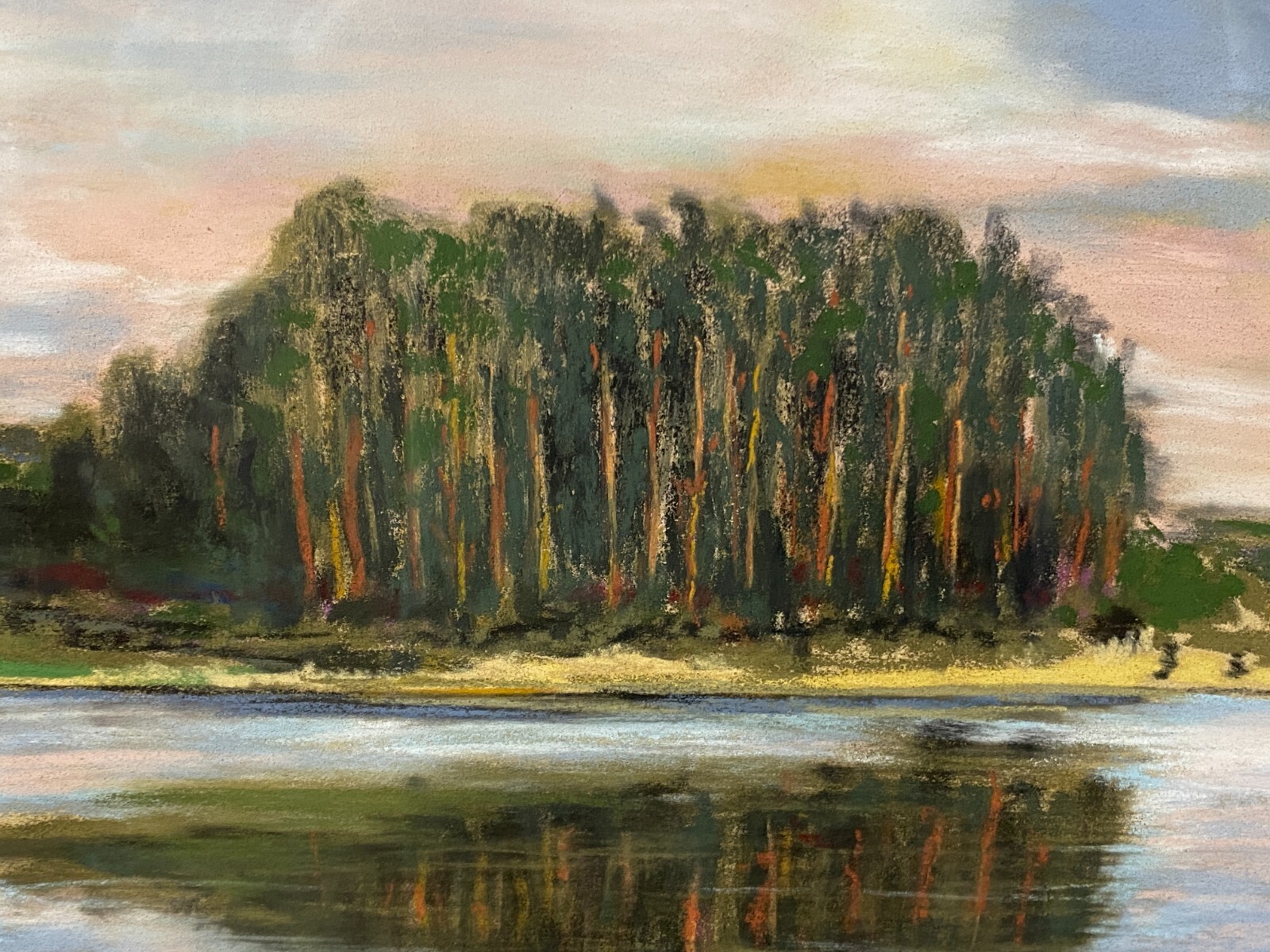 GROSSE GOUACHE AQUARELL LANDSCHAFT IN SONNENLICHT VON KAREL FEUERSTEIN – Bild 8