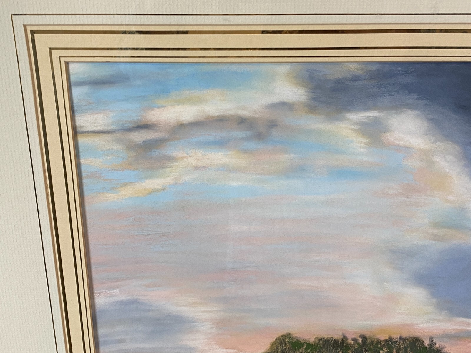 GROSSE GOUACHE AQUARELL LANDSCHAFT IN SONNENLICHT VON KAREL FEUERSTEIN – Bild 10