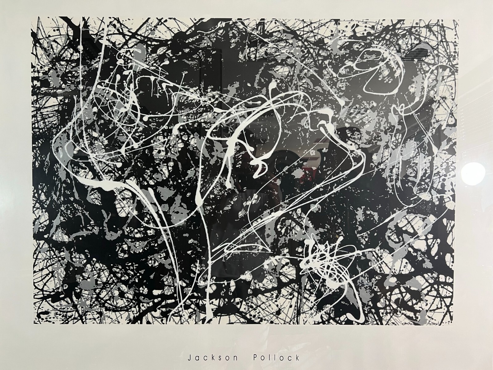 GROSSER ABSTRAKTER DRUCK NACH JACKSON POLLOCK GERAHMT 130x105cm – Bild 3
