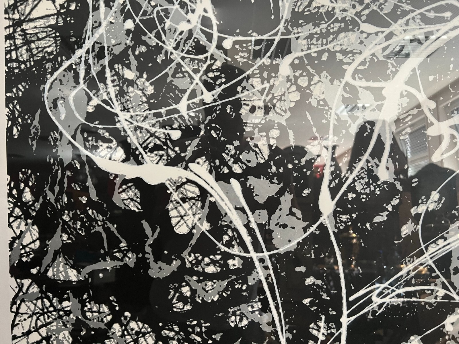 GROSSER ABSTRAKTER DRUCK NACH JACKSON POLLOCK GERAHMT 130x105cm – Bild 6