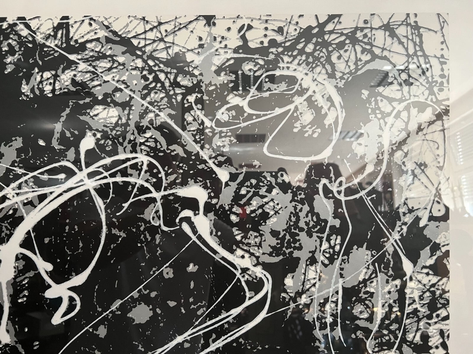 GROSSER ABSTRAKTER DRUCK NACH JACKSON POLLOCK GERAHMT 130x105cm – Bild 8