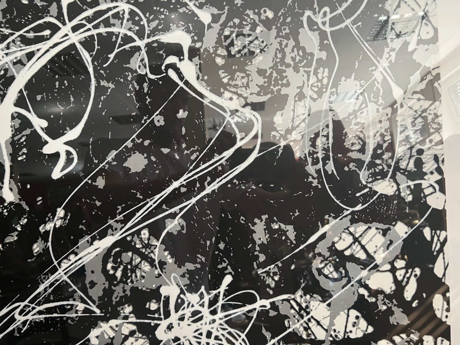GROSSER ABSTRAKTER DRUCK NACH JACKSON POLLOCK GERAHMT 130x105cm – Bild 9