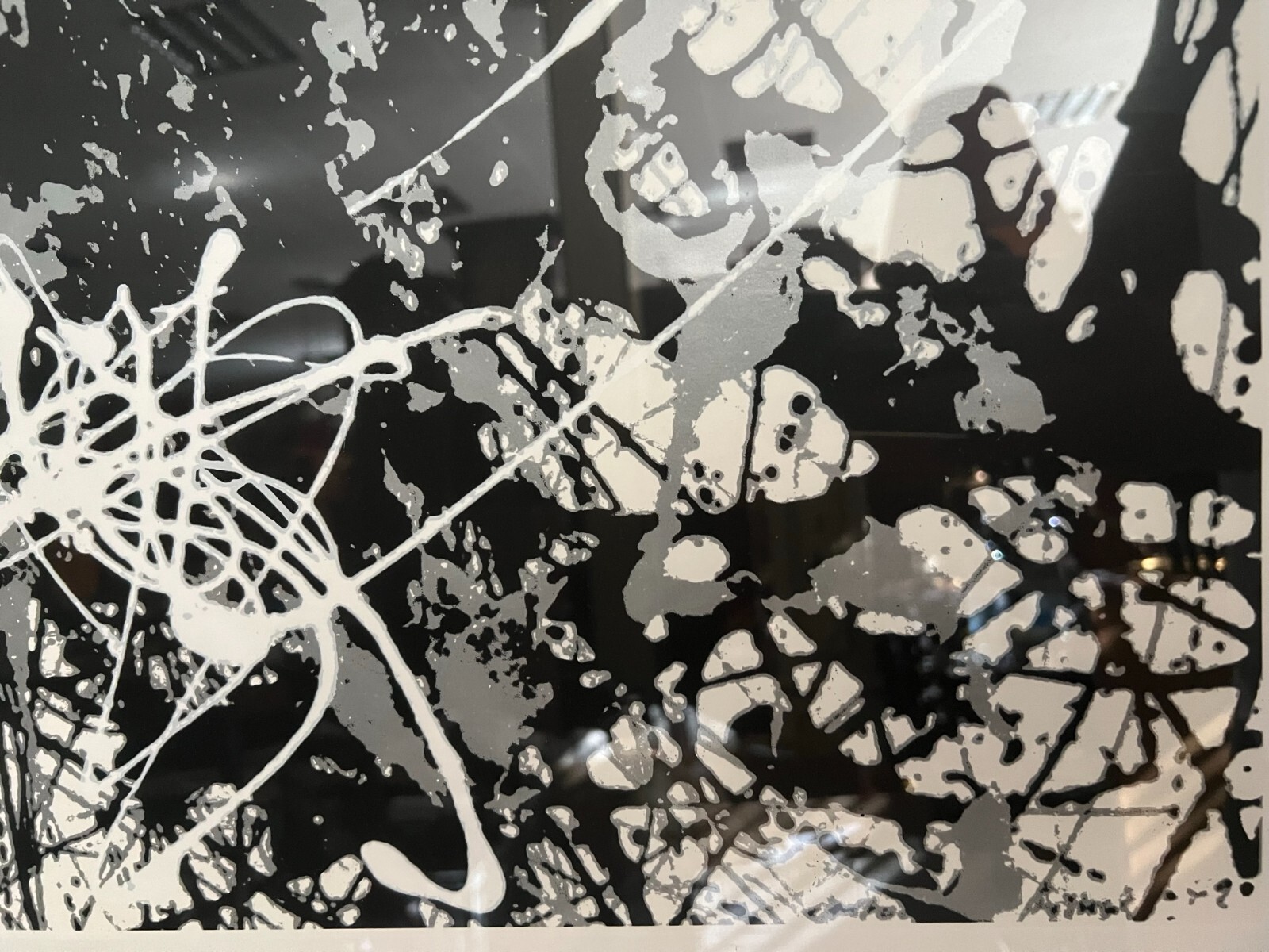 GROSSER ABSTRAKTER DRUCK NACH JACKSON POLLOCK GERAHMT 130x105cm – Bild 10
