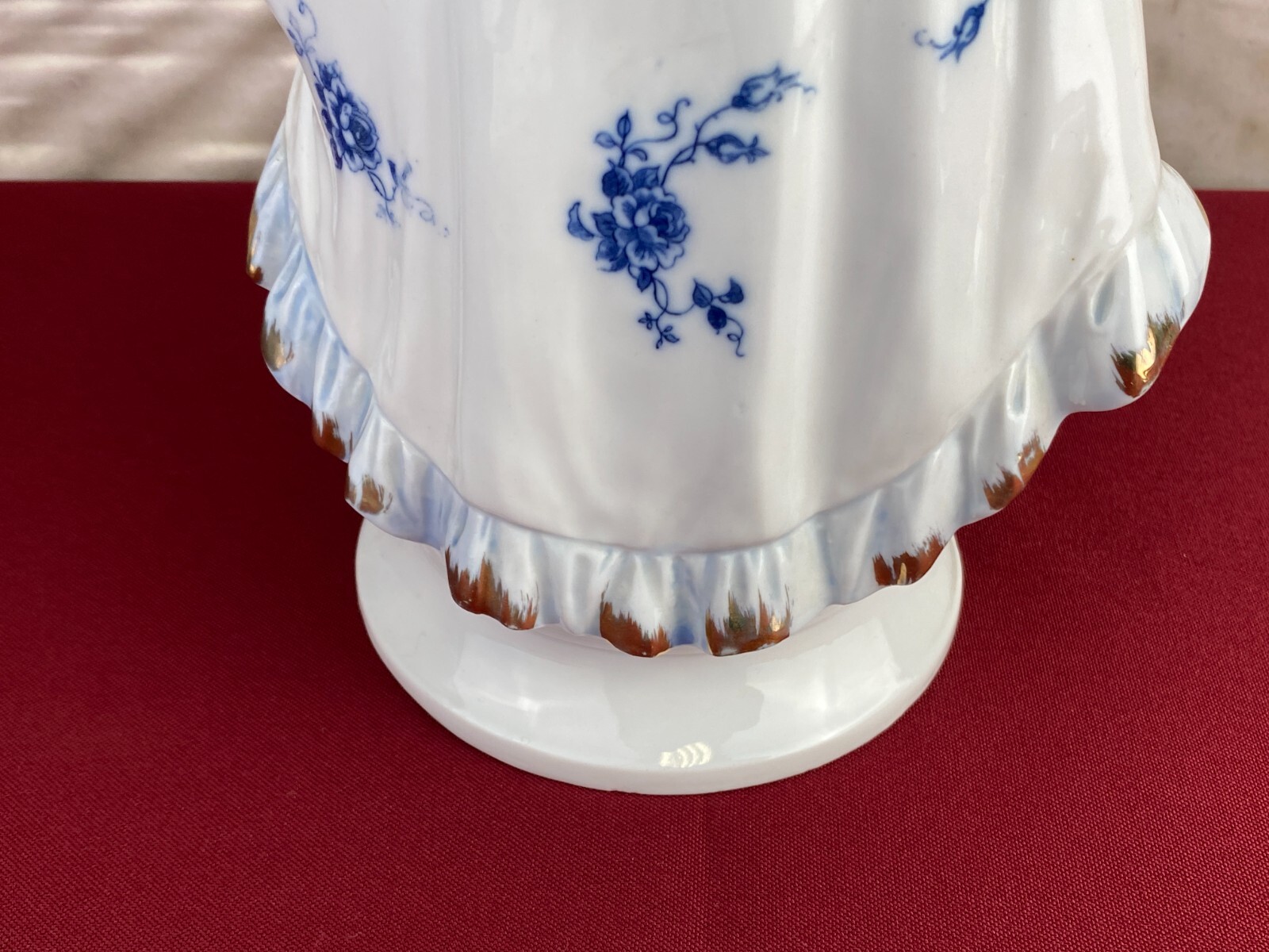 FIGUR AUS PORZELLAN TEILS HANDBEMALT GALANTE ROKOKO DAME MIT KORB 34cm – Bild 18