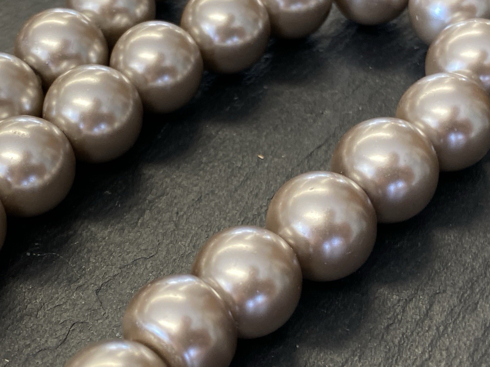 SCHWERE HALSKETTE PERLENKETTE KETTE PERLE PERLEN KUNSTPERLEN 1,2cm ca 165g – Bild 11