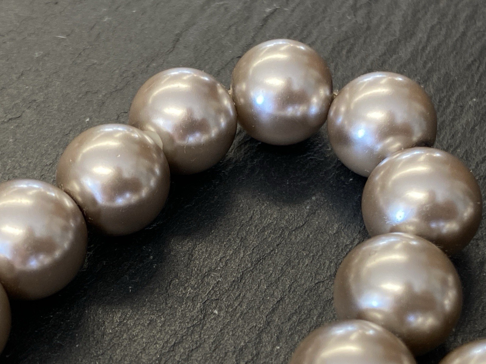 SCHWERE HALSKETTE PERLENKETTE KETTE PERLE PERLEN KUNSTPERLEN 1,2cm ca 165g – Bild 15