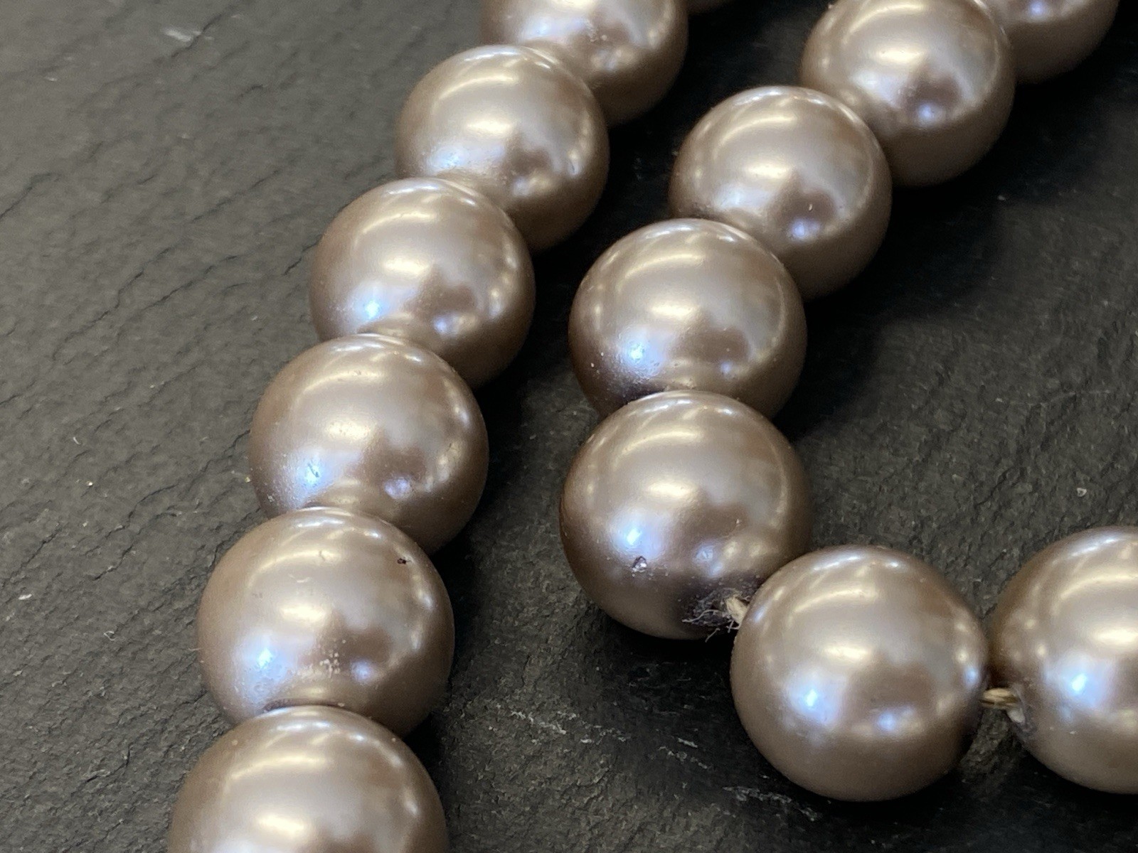 SCHWERE HALSKETTE PERLENKETTE KETTE PERLE PERLEN KUNSTPERLEN 1,2cm ca 165g – Bild 18