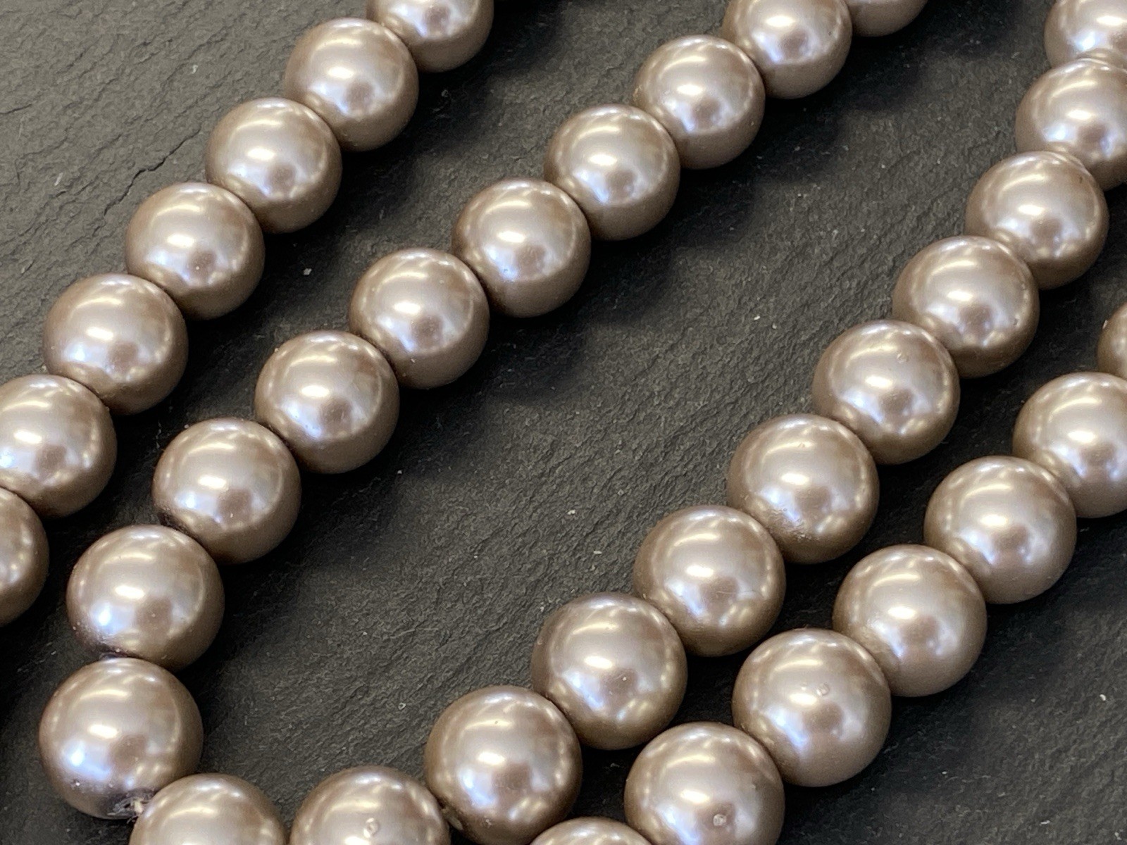 SCHWERE HALSKETTE PERLENKETTE KETTE PERLE PERLEN KUNSTPERLEN 1,2cm ca 165g – Bild 3
