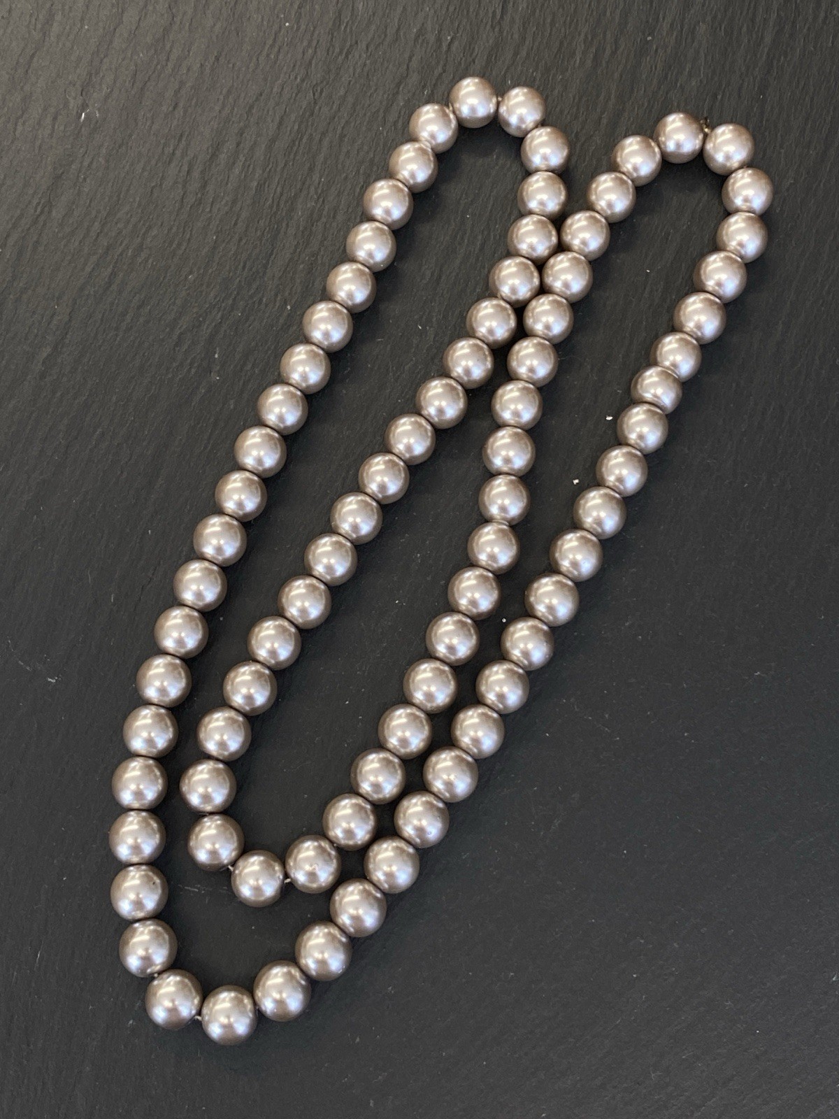 SCHWERE HALSKETTE PERLENKETTE KETTE PERLE PERLEN KUNSTPERLEN 1,2cm ca 165g – Bild 4