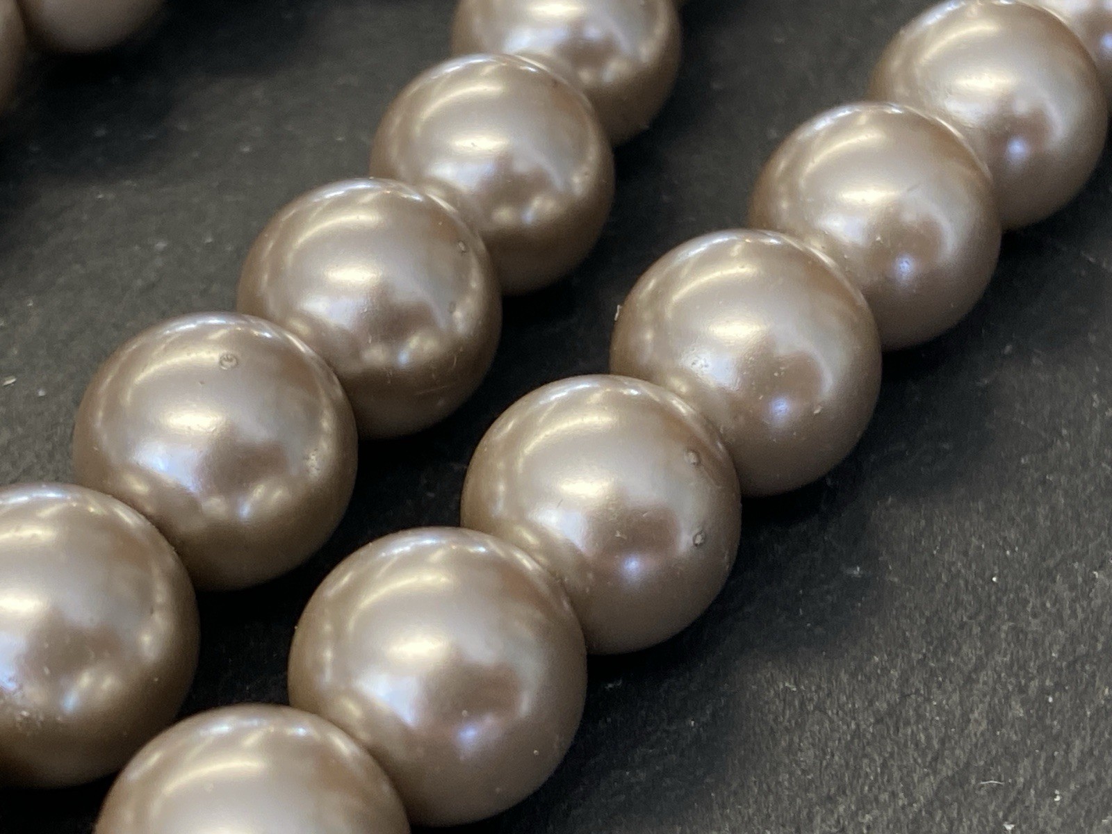 SCHWERE HALSKETTE PERLENKETTE KETTE PERLE PERLEN KUNSTPERLEN 1,2cm ca 165g – Bild 7